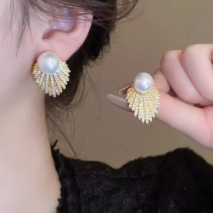 Luxury Simulated Pearl Earrings for Women